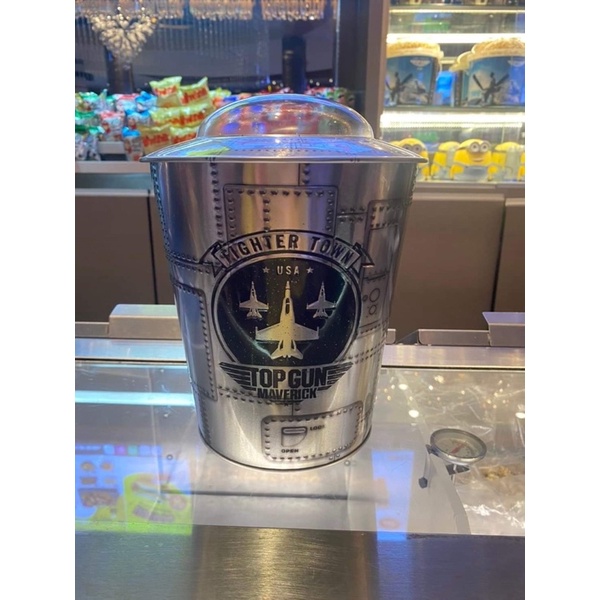 (ทักลด50%) ถังป๊อปคอร์น top gun maverick tin tub topgun major แท้