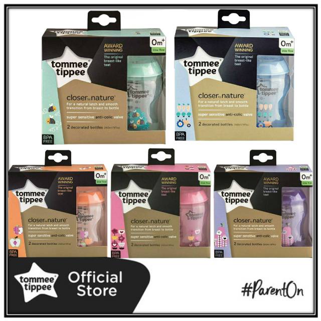 ขวดนม Tommee Tippee ทอมมี่ ทิปปี้ รุ่น Closer to Nature ขนาด 9oz แพ็คคู่