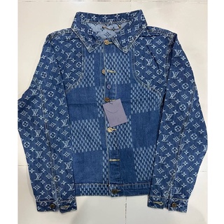 SUPREME X LOUIS VUITTON LV MONOGRAM JACQUARD DENIM TRUCKER JACKET เสื้อคลุมตัวนอก แจ็คเก็ตยีนส์ สุพรีม หลุยส์วิตตอง