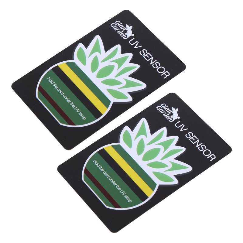 YU 2PCS สัตว์เลื้อยคลาน Terrarium UV Light Tester UV Sensor การ์ด UV Light Detection การ์ด