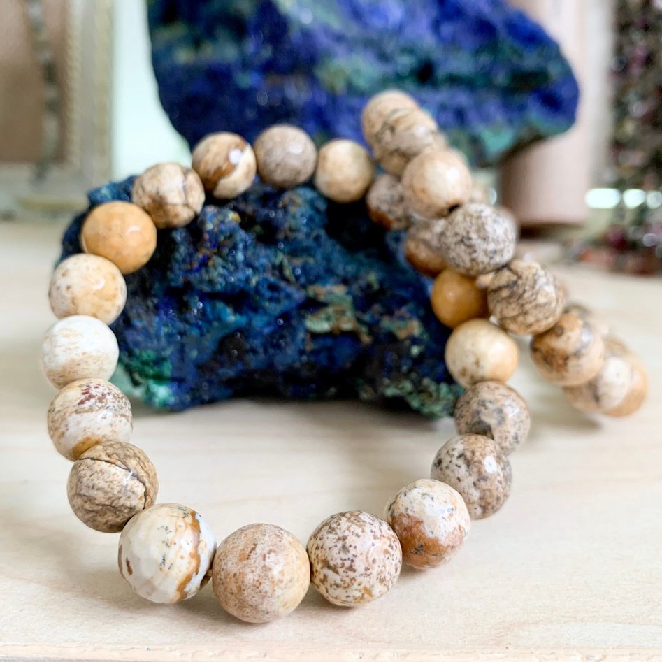กำไลข้อมือ พิกเจอร์ Picture Jasper แจสเปอร์ *หินธรรมชาติ*