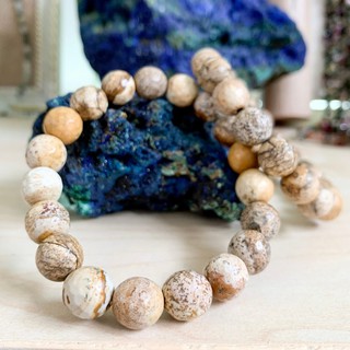 กำไลข้อมือ พิกเจอร์ Picture Jasper แจสเปอร์ *หินธรรมชาติ*