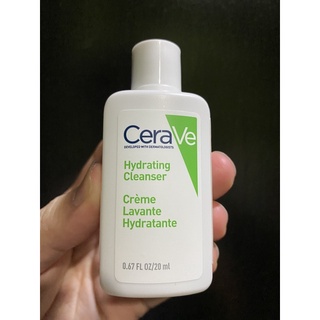 ขนาดทดลอง CeraVe hydrating cleanser 20ml