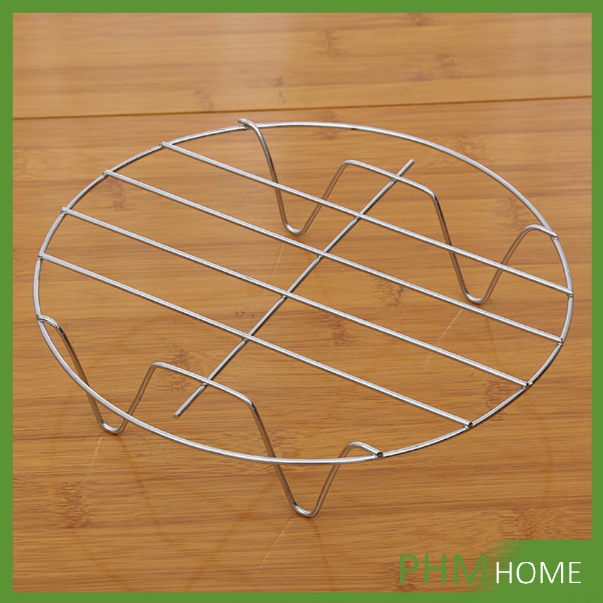 ขาตะแกรงสแตนเลส สำหรับหม้อทอดไร้น้ำมัน ขาตั้งสแตนเลส อุปกรณ์เสริม Single layer steaming rack