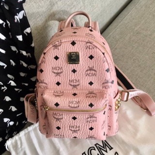 (ผ่อน0%)🚩แท้💯 MCM Small Backpack สี Soft Pink (ไม่แท้คืนเงิน)