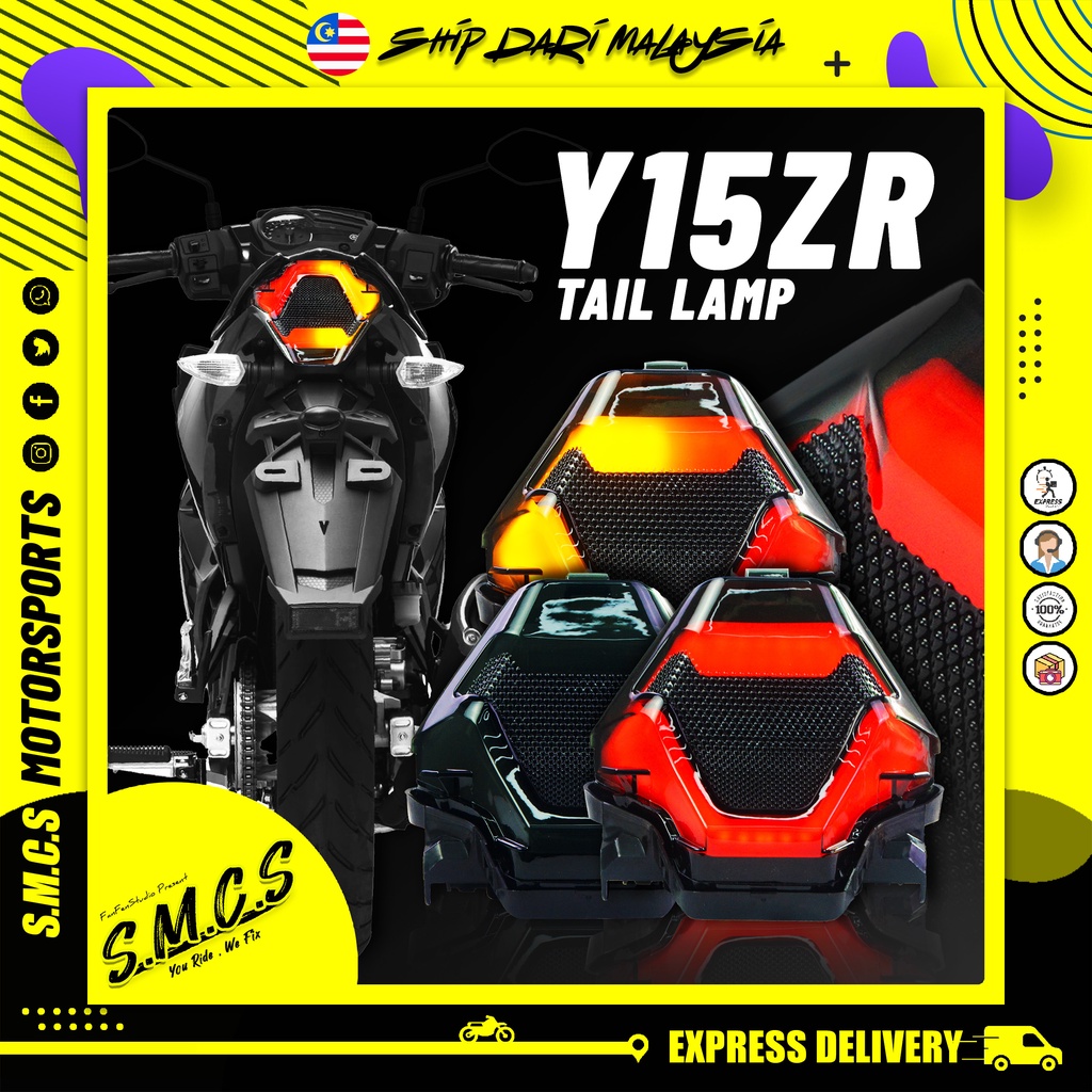 SMCS Y15ZR Y15 ไฟท้าย LED [SMOKED] Lampu Belakang/Ekor Y15ZR Y15 Premium LED