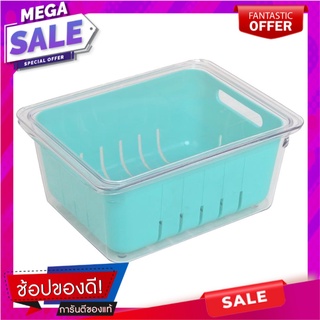 กล่องจัดเก็บในตู้เย็นมีฝา พร้อมตะกร้า 1 ใบ KECH อุปกรณ์จัดเก็บในตู้เย็น FRIDGE STORAGE BOX WITH LID &amp; 1 BASKET