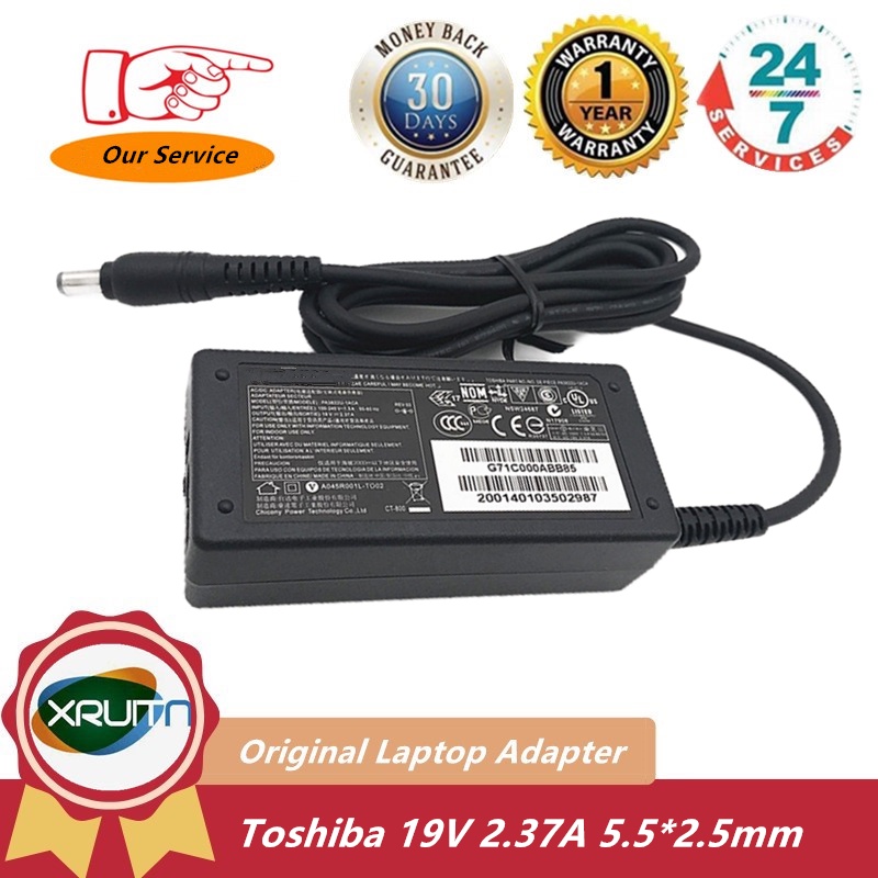 Toshiba Satellite Radius Notebooks Power Charger อะแดปเตอร์ AC 5.5 x 2.5 มม. 19V 2.37A 45W AP3822U-1