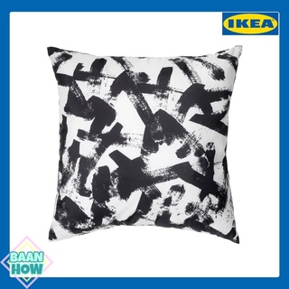 IKEA - หมอนอิงสีขาว/ดำ ขนาด 40x40 ซม. TURILL ทูริลล์ ปลอกหมอนผ้าไมโครไฟเบอร์ ให้สัมผัสนุ่มนวลมากเป็นพิเศษ