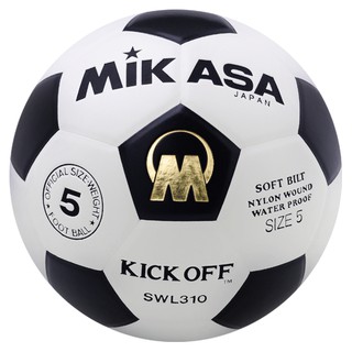 MIKASA มิกาซ่า ฟุตบอลหนัง Football PU#5 th SWL310-BK (1050)