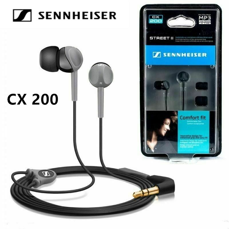 Sennheiser CX200 Street II 3.5 มม.ในหูหูฟังสเตอริโอแบบมีสายชุดหูฟังกีฬาหูฟัง HIFI เพลงเกม Double Pure Bass เสียงแม ่ เหล ็ กลดเสียงรบกวน