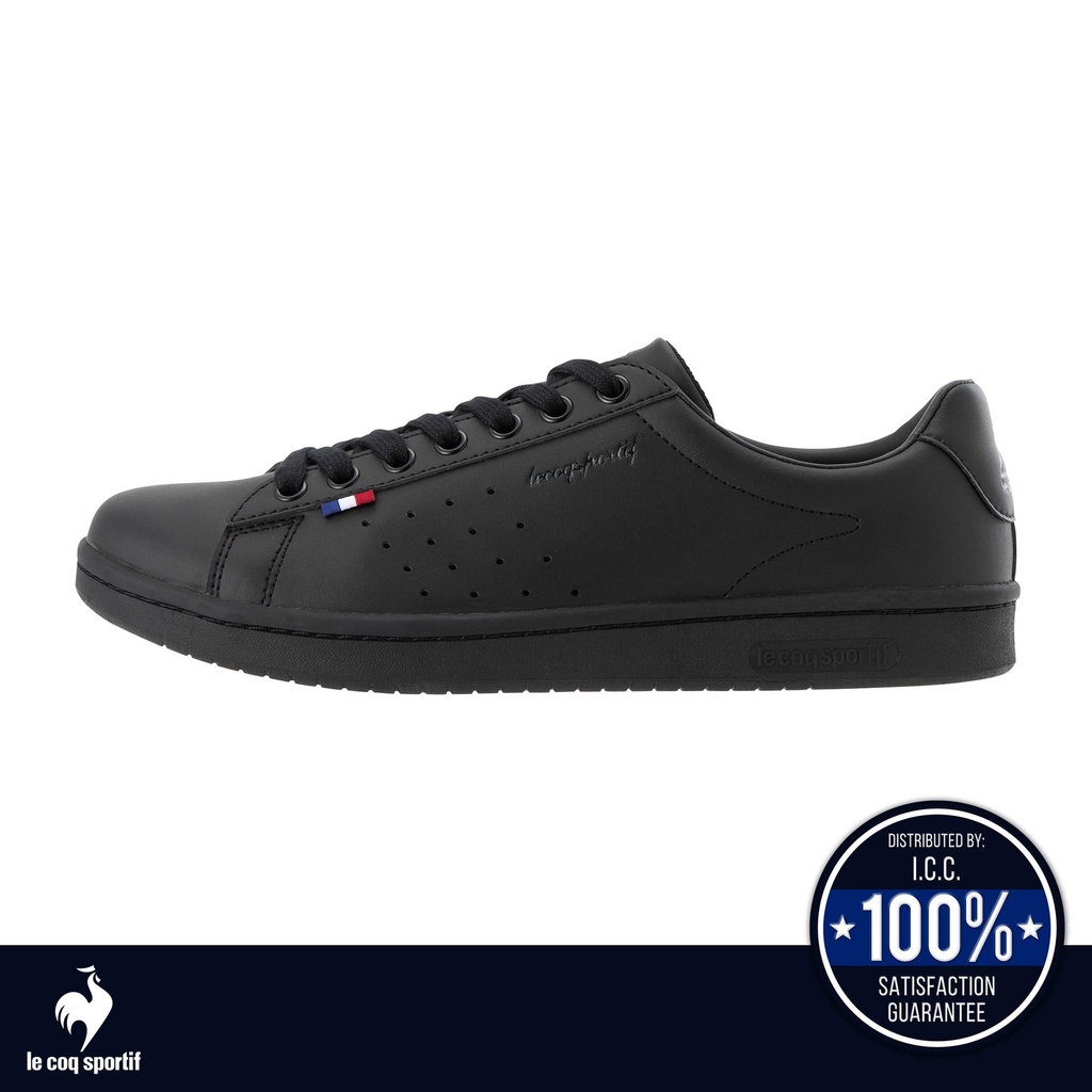 le coq sportif รองเท้าชาย-หญิง รุ่น LA ROLAND SL สีดำ (รองเท้าผ้าใบสีดำ, รองเท้าแฟชั่น, แบบผูกเชือก, Unisex, lecoq)