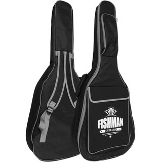 Fishman กระเป่ากีตาร์โปร่ง บุฟองน้ำหนา 10 มิล มีที่ล็อคคอ รุ่น DCFM-41 (Black) (Acoustic Guitar Gig Bag)