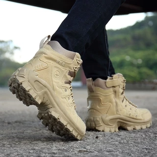 Mens Military Tactical Boots Outdoor Combat Leather Army Boots Hiking Shoes Men Trekking Sport Ankle Boots