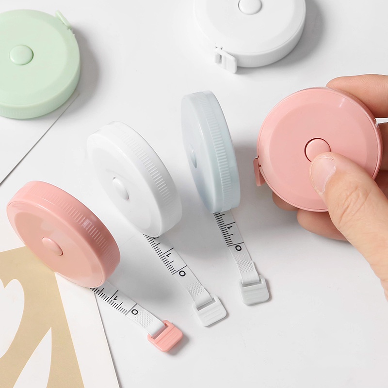 PenLab 1pcs Macaron เทปวัดสี 150 ซม.60 นิ้วเมตริก Imperial ไม้บรรทัดยืดหยุ่นแบบพกพา Tapeline C7046