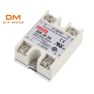 Diymore เอาท์พุท 24V-380V 25A Ssr-25 Da โซลิดสเตทรีเลย์ สําหรับเครื่องควบคุมอุณหภูมิ Pid