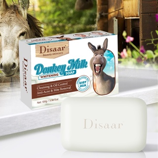 สบู่น้ำนมลา Disaar Donkey Milk Whitening Soap 100g. ผิวขาวใส ป้องกันสิว