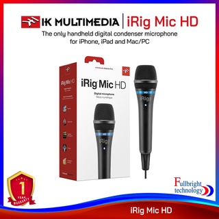 IK Multimedia iRig Mic HD Handheld Microphone for Lightning Devices ไมโครโฟนมือถือสำหรับ Lightning Devices รับประกันศูนย์ไทย 1 ปี