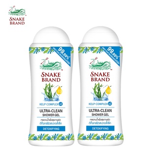 Snake Brand เจลอาบน้ำตรางู สูตรอัลตร้า-คลีน ดีท็อกซิฟายอิ้ง 180 มล. X 2 Ultra-Clean Shower Gel Detoxifying (เจลอาบน้ำ, ค