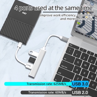 ฮับ USB 3.0 4 พอร์ต Type C ความเร็วสูง 5Gbps อุปกรณ์เสริม สําหรับคอมพิวเตอร์ PC