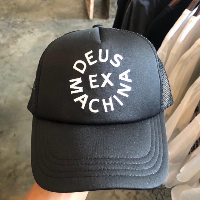 DEUS EX MACHINA หมวกผู้ชาย สินค้าใหม่ CIRCLE LOGO TRUCKER สีดํา
