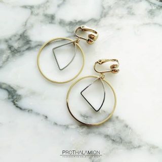 Minimal Geometric Premium Import Gold Clip Earrings ต่างหูหนีบ ตุ้มหูหนีบ กลม สีทอง นำเข้า พรีเมียม เรขาคณิต มินิมอล