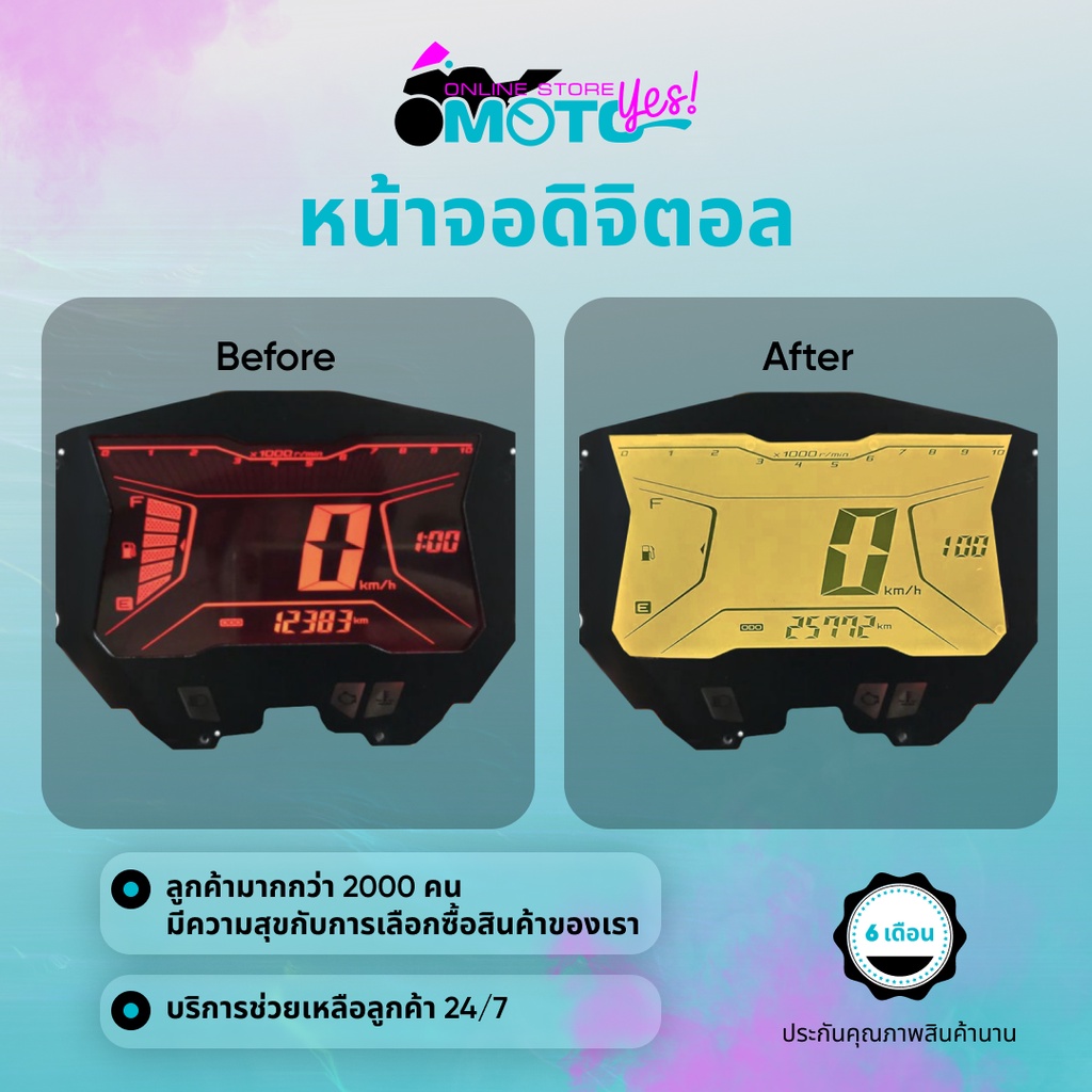 MotoYes! ชุดจอดิจิตอลสำหรับ Yamaha Aerox, ยามาฮ่าแอร็อค155, Screen for Yamaha Aerox 155, Lcd Display NVX - รูปที่ 4