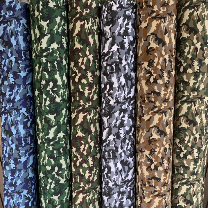 ผ้าเมตร ผ้าทีซีลายทหาร ลายพราง ผ้าลายทหารลายเล็ก ทหารบก ทหารอากาศ