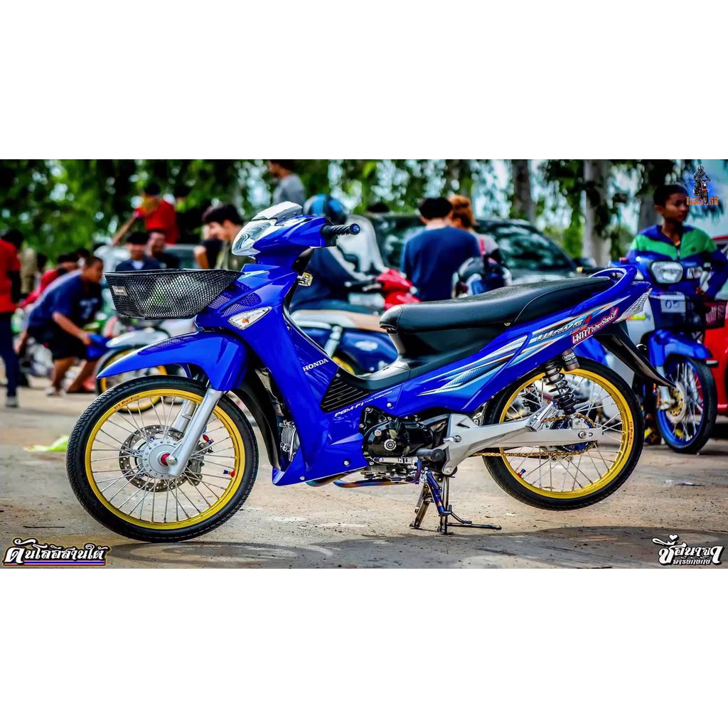 สต กเกอร Honda Wave 125 I ต ดรถ ส น ำเง น ป 06 ร น 4 Shopee Thailand