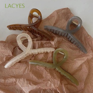 Lacyes กิ๊บติดผมหางม้า พลาสติกใส หรูหรา หลากสี สไตล์เกาหลี สําหรับผู้หญิง