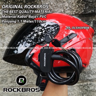 ของแท้ ROCKBROS กุญแจล็อคหมวกกันน็อคจักรยาน แบบเกลียว 110 ซม. - ORIGINAL ROCKBROS RKS515