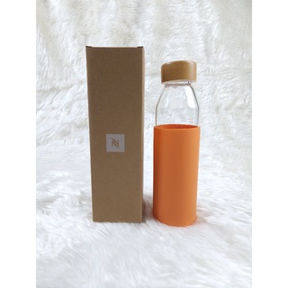 พร้อมส่ง!! ขวดน้ำ summer glass bottle จากnespresso ของแท้ 100% จากช๊อป ขวดแก้วเนสเพรสโซ่ ความจุ 500 ml.