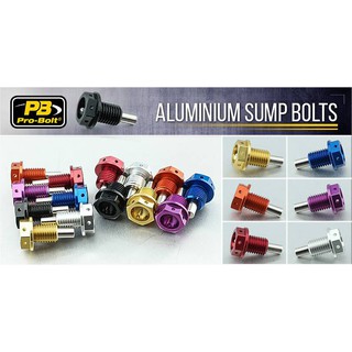 Pro-Bolt อลูมิเนียม น็อตแม่เหล็กถ่ายน้ำมันเครื่อง M12 x (1.50mm) x 15mm