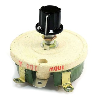 100W 100 Ohm Ceramic Wirewound Potentiometer Rotary Resistor Rheostat