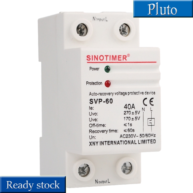 220V Single-phase Automatic Recovery Reconnect Over Under Voltage Relay Protective Device Breaker Voltage Protector