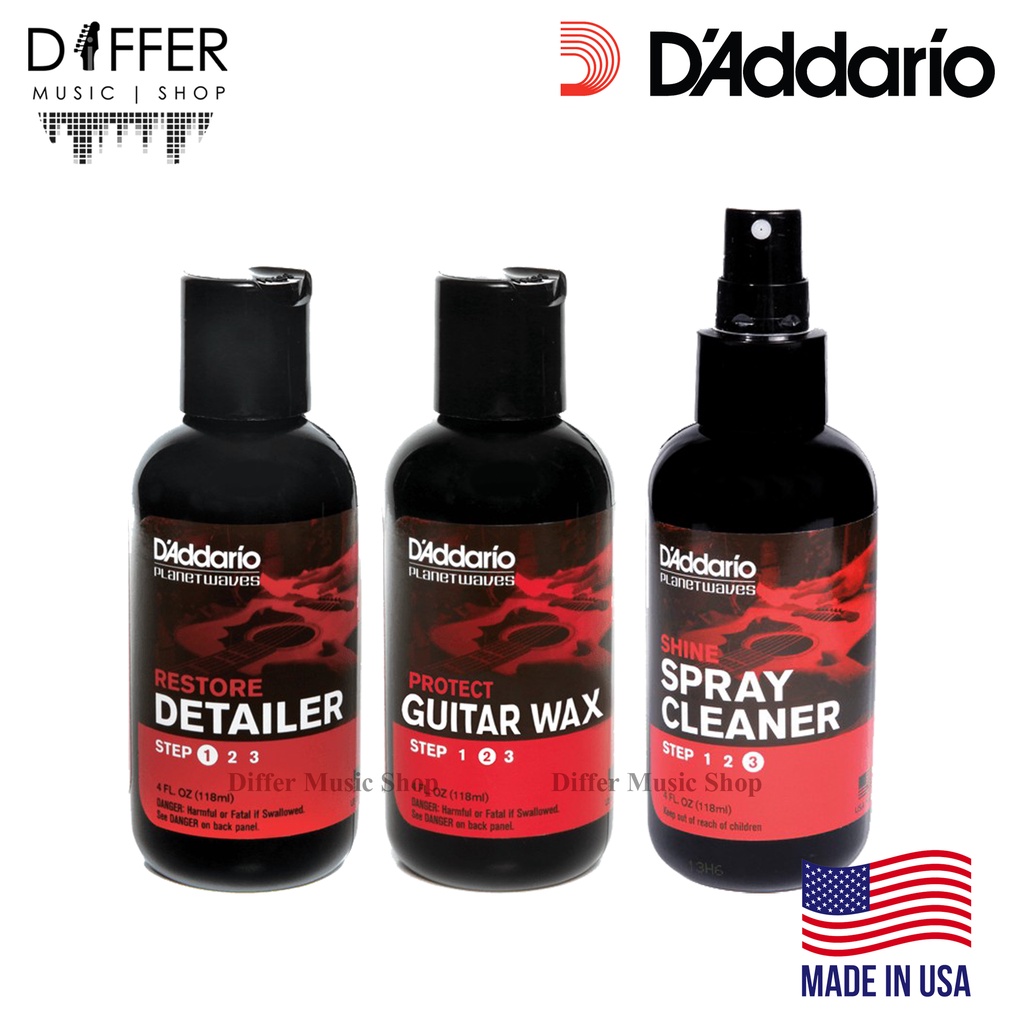 ของแท้!! น้ำยาเช็คทำความสะอาด บอดี้กีตาร์ D'Addario สูตร 1 2 3