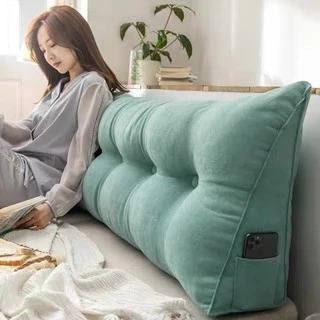 ins style หมอนหัวเตียง หมอนหัวเตียงสามเหลี่ยม (ถอดซักไม่ได้)