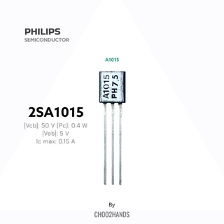 2SA1015 PNP SILICON TRANSISTOR PHILIPS Audio Frequency Amplifier TO92 *ส่งจากไทย