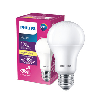 🔥แนะนำ!! PHILIPS หลอดไฟ LED รุ่น LEDBulb E27 กำลัง 12 วัตต์ Warm White Light Bulbs