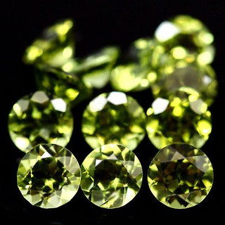 พลอยเพอริโดแท้ (Peridot) 4.35 กะรัต 12 ชิ้น  4.6 มิล(12740)