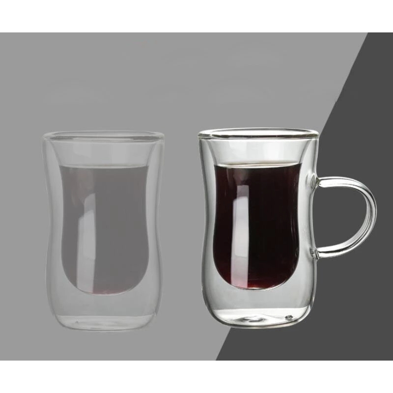 แก้วเอสเพรสโซ่ 2 ชั้น แก้วกาแฟ Espresso Glass Cup 100ml  เกรดA