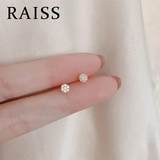 14k ซาอุดี Mini Zircon Hoop ต่างหู Cubic Zirconia เจาะขนาดเล็ก Earings สําหรับผู้หญิงอุปกรณ์เสริม Hypoallergenic
