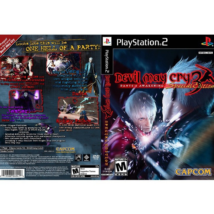 เกมส์ Devil May Cry 3 Dantes Awakening Special Edition [USA] (PS2) สำหรับเครื่องที่แปลงระบบแล้วเท่านั้น