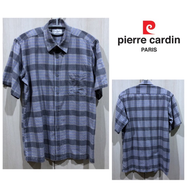 PIERRE CARDIN เสื้อเชิ้ตผู้ชายลายสก็อต size M (มือสองญี่ปุ่นค่ะ)