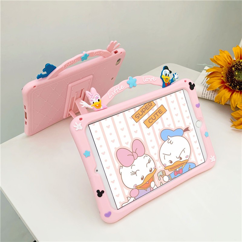 เคสแท็บเล็ต Huawei Mate Pad 11 T10 T10S T5 10.1 M5 lite 10.1 Pro 10.8 10.4 M5 8.0 M6 8.4 carry Cute Cartoon Rainbow Daisy Donald Duck Tablet Silicone case