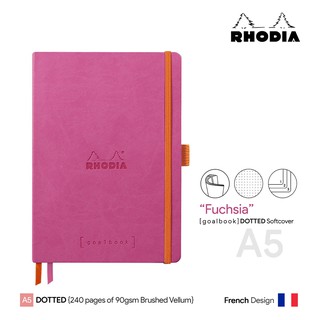 Rhodia Goalbook "Fuchsia" Dotted A5 Softcover - สมุดโน๊ตโรเดียโกล์บุ้ค ปกอ่อน A5 ลายจุด