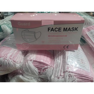 Face mask หน้ากากอนามัย สีชมพู พร้อมส่ง 1 กล่อง 50 ชิ้น 40 บาท ใครที่กำลังรออยู่สินค้ามาแล้ว