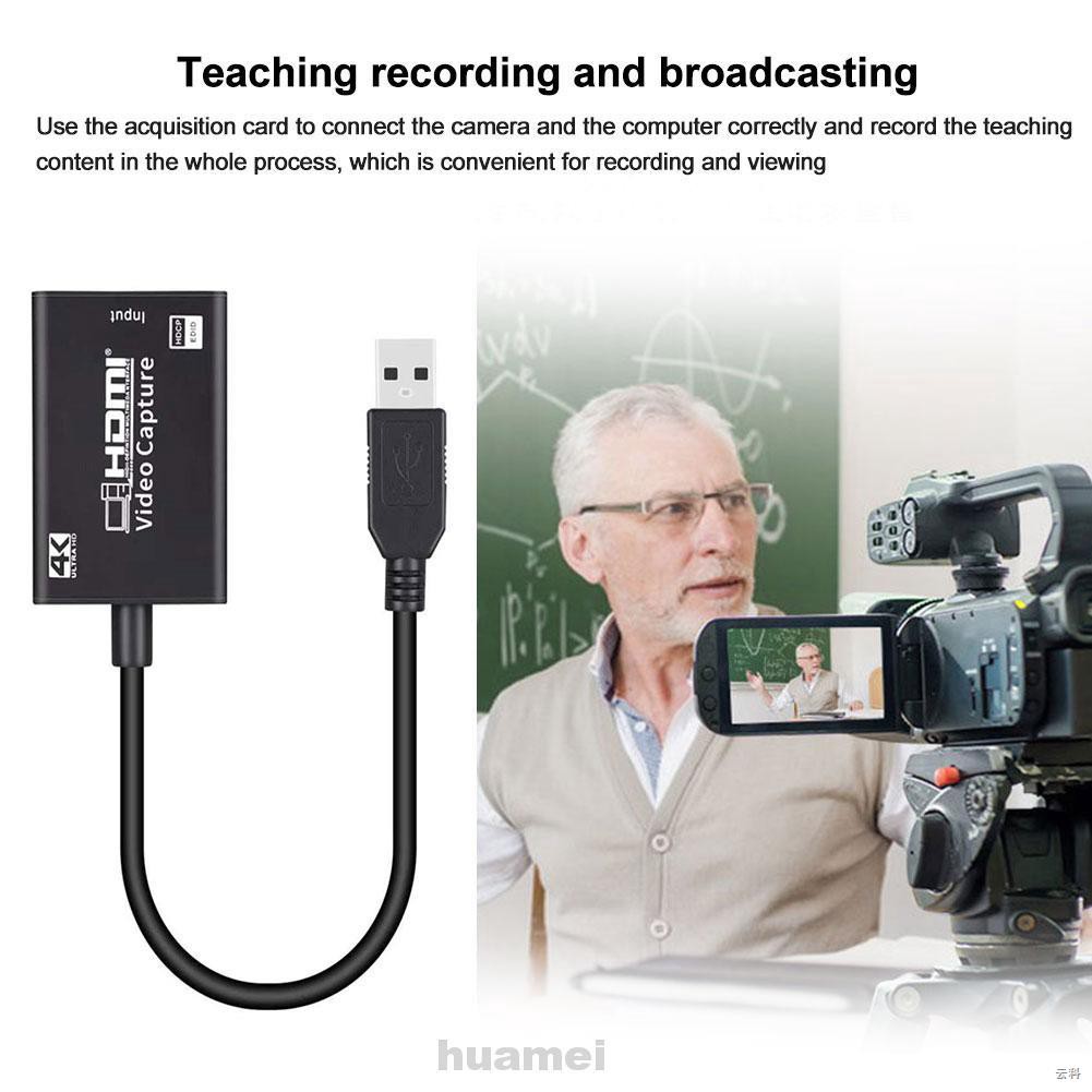 ✎♧₪◇Portable Broadcast Live Streaming 4K 1080P Conference HDMI To USB 2.0 Video Capture Card