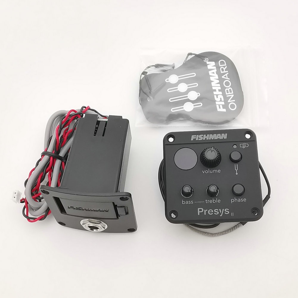 Original Fishman Presys II EQ Tuner Silver Piezo Pickups Active Pickup Amplifier System