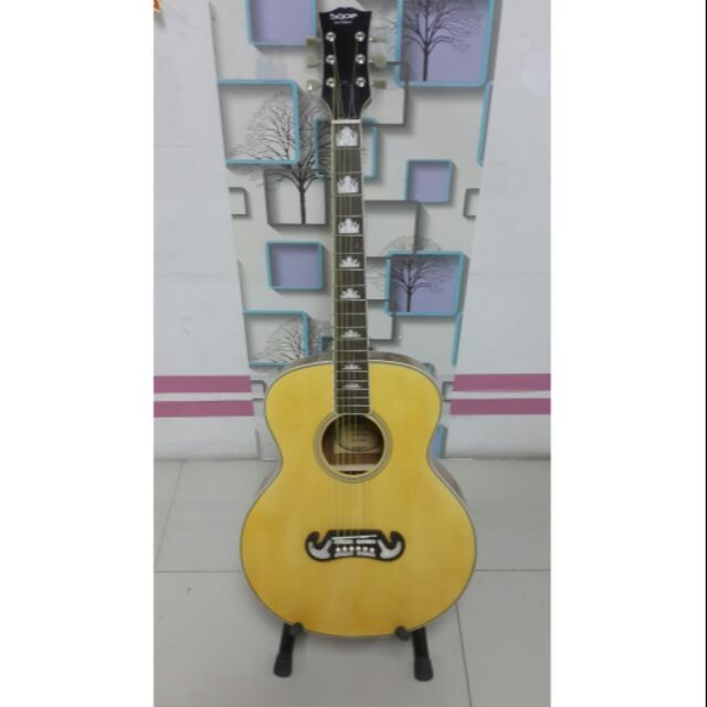 Guitar Sqoe JB38 โปร่งธรรมดาขนาด 38" (สีไม้)